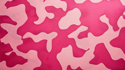 Abstract pink camouflage pattern with varying shades and shapes.