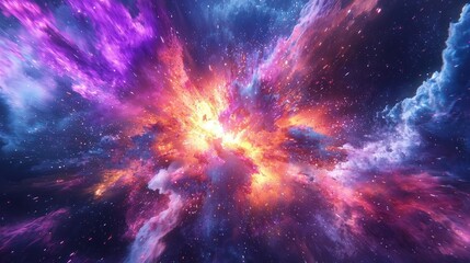 Fototapeta premium Cosmic explosion in space