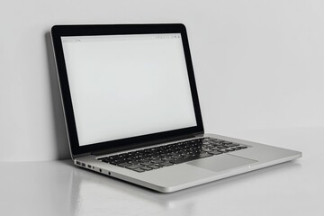 Fototapeta premium Laptop Mockup on Isolated white background created with Generative AI