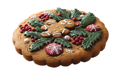 Isolated Christmas cookie, clear backdrop