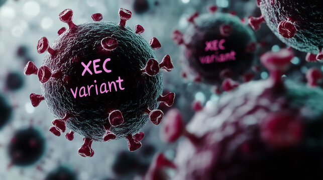 New Covid mutation XEC and 3D model of virus