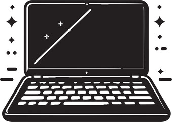 Adobe Illustrator Artwork laptop black and white