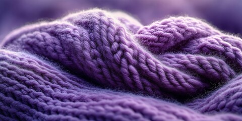 Cozy textured dark purple knitted fabric backdrop for winter fashion photography