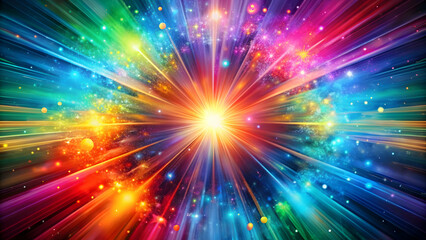 Fototapeta premium Vibrant burst of colors representing magic and wonder, Generative technology, Magic, wonder, vibrant, burst