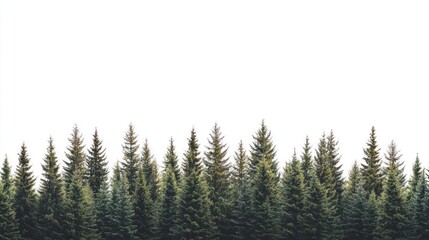 Real spruce forest outdoors horizon nature.