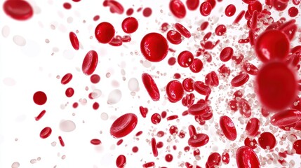 Red Blood Cells Floating in Plasma