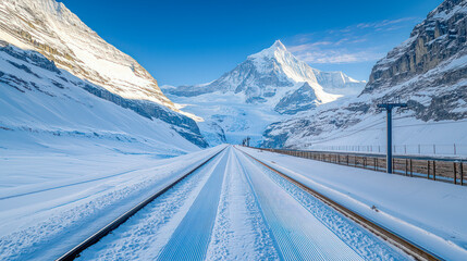 Scenic winter view of snow-covered trees in Switzerland.