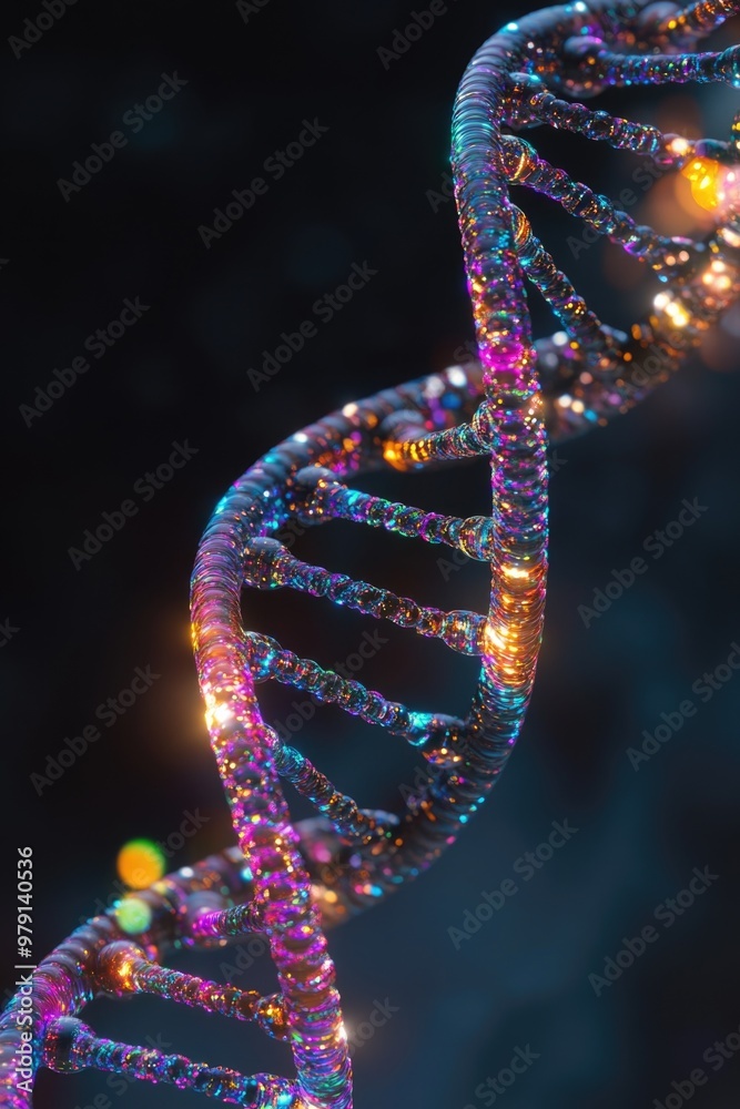 Wall mural Double Strand DNA Close Up