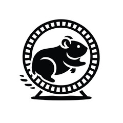 Hamster Wheel Silhouette