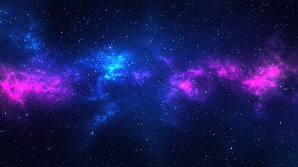 Blue and Purple Nebula Galaxy Stars Night Sky