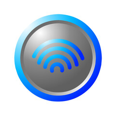 wi fi icon on square internet button