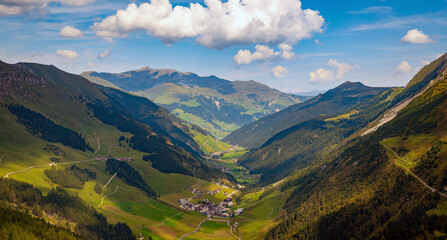Hintertux, Tyrol, Austria: General view of the Tuxertal Valley in summer