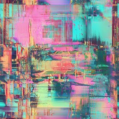 Obraz premium Digital Glitch Art