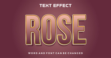 Rose  editable text effect