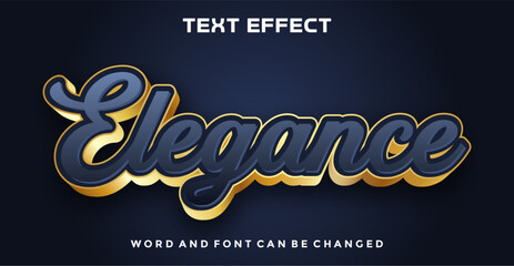 Elegance editable text effect