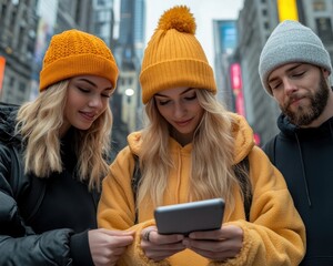 Exciting City Tour Experience Travelers Checking Off Destinations on Their Itinerary, Explore the Best Guided Tours in New York, London, Paris, and More