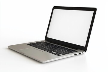 Fototapeta premium Laptop Mockup on Isolated white background created with Generative AI