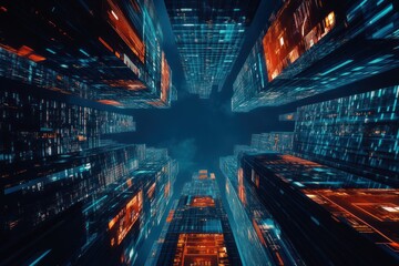 Futuristic Cityscape at Night
