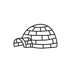 igloo house vector icon