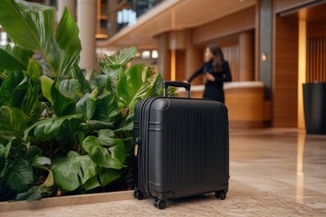 Welcome to our hotel Guests arrive with luggage for check-in and are greeted by our friendly staff in the lobby Enjoy a relaxing and comfortable stay with us