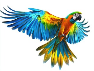 Fototapeta premium Vivid Parrot Spreading Wings
