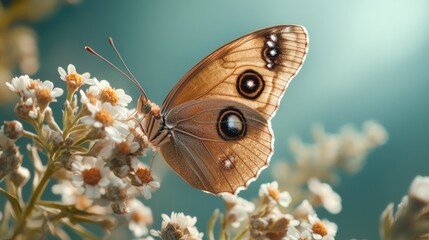 Obraz premium Close-up of butterfly on flower