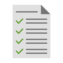 Obraz premium Checklist Vector Flat Icon Design