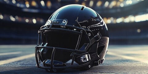 Football Helmet on Field