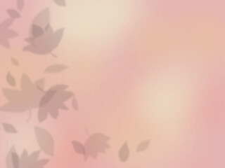 落ち葉の影が映る美しいグラデーションの背景