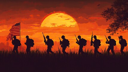 Fototapeta premium Vietnam War Veterans Day background vector illustration .generative ai