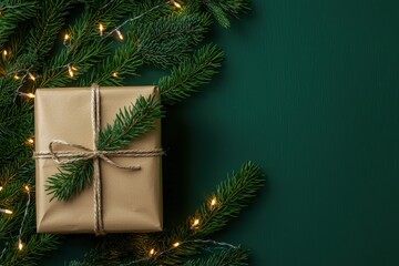 Gift wrapped in brown paper