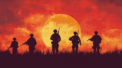 Fototapeta premium Vietnam War Veterans Day background vector illustration .generative ai