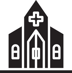 Obraz premium Church Glyph Icon
