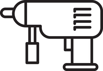 Electric Drill Line Icon