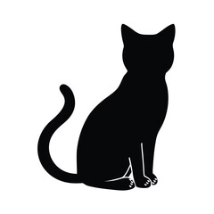 Silhouette Cat Setting Vector Art: Elegant Designs for Animal Lovers