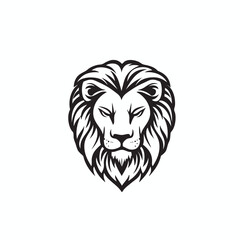 simple lion head logo vector
