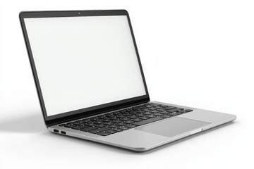 Fototapeta premium Laptop Mockup on Isolated white background created with Generative AI