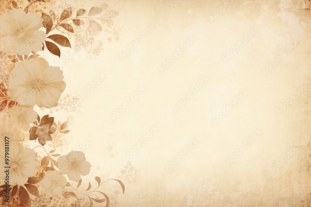 Canvas Prints Beige cute background backgrounds pattern flower.