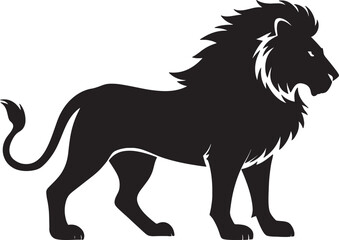 Fototapeta premium Lion Vector Illustration, Wild Animal Drawing, Detailed Lion Artwork, Vector Graphic of Lion, Creative Lion Design