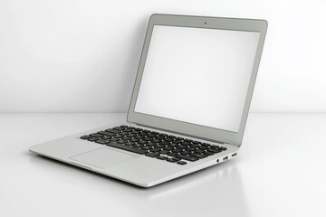 Fototapeta premium Laptop Mockup on Isolated white background created with Generative AI