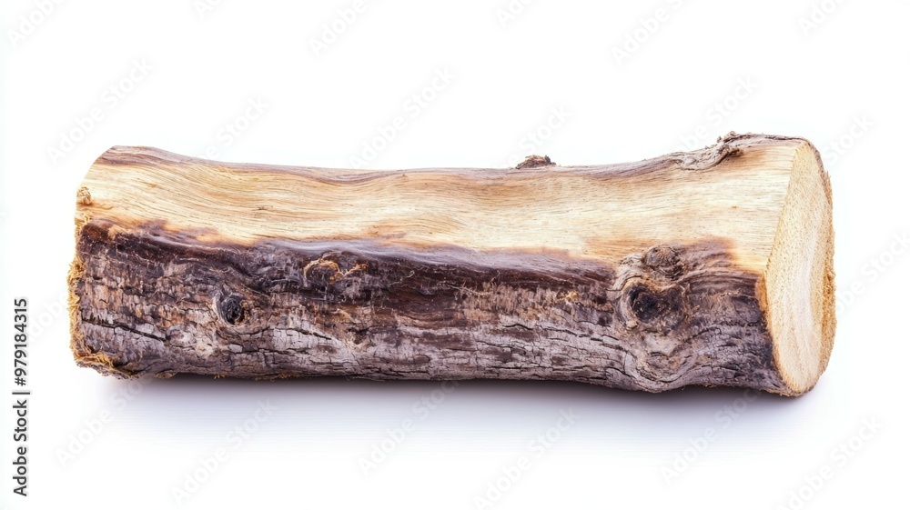 Wall mural A large log with a brownish color and a few holes