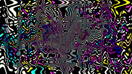 A mesmerizing display of swirling colors and patterns intertwines, creating a lively and eye-catching visual effect that draws attention and sparks imagination