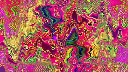 An intricate display of swirls and colors forms an abstract design full of vibrant energy, captivating viewers with its lively patterns and dynamic textures