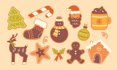 Set of 13 Christmas gingerbread men