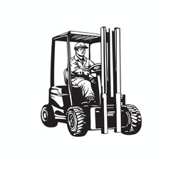 forklift vector logo