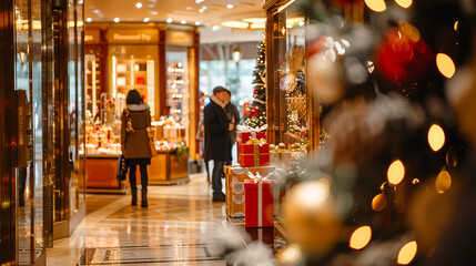 A high-end Boxing Day sale in a luxury store