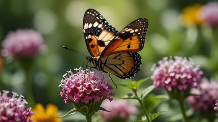 Naklejka premium Light pastel pink and seafoam green beach scene. Concept of relaxation and vacation. Generative Ai.