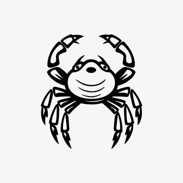 recommend clip art: Cancer zodiac sign line art illustration