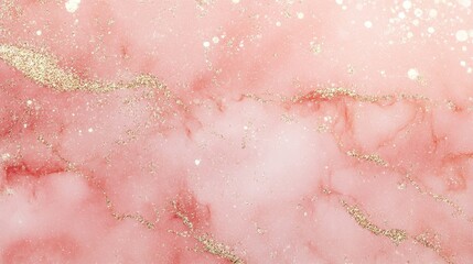 Fototapeta premium A soft pink marble texture with golden accents, ideal for backgrounds and design projects.