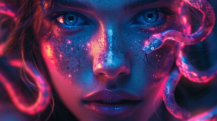 Neon Medusa: A Synthwave Icon